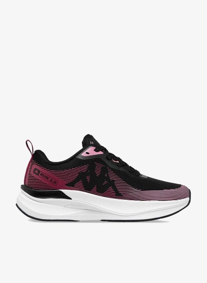 Women's Logo Detail Running Shoes with Lace-Up Closure - RUN 2.0