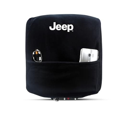 Premium Console Armrest Cover for Jeep Grand Cherokee 2011-2019 – Soft, Machine Washable Console Lid Protector – Easy to Install, Plush & Durable – Black