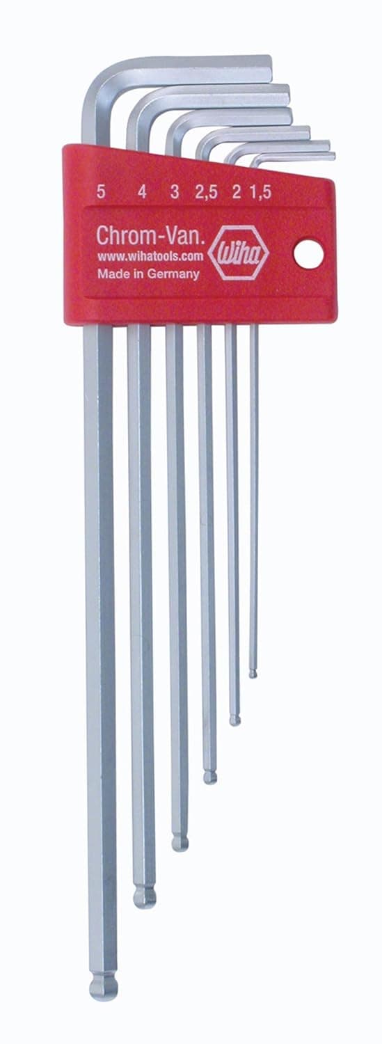 Wiha 66995 6Piece Metric Ball End Long Hex LKey Set