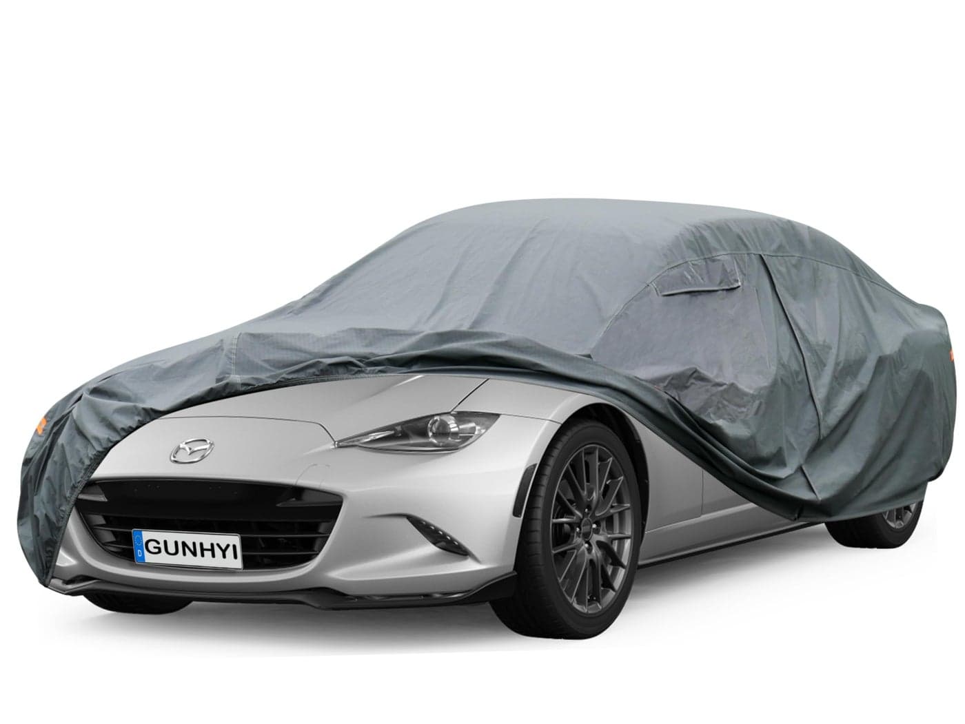 GUNHYI 16 Layers Car Cover for Sports Coupe Small Car Waterproof All Weather Universal Fit Mazda MiataMX5 BMW Z3 Honda S2000 Chrysler Crossfire Saturn Sky Pontiac Solstice etc