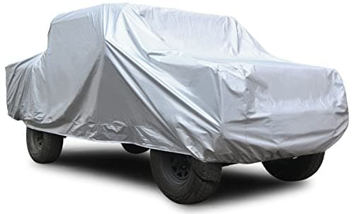 SEAZEN Car Cover 6 Layers, Waterproof Truck Car Cover, Snowproof/UV Protection/Windproof, Universal Car Covers Breathable Fabric with Cotton (240 inch to 250 inch)