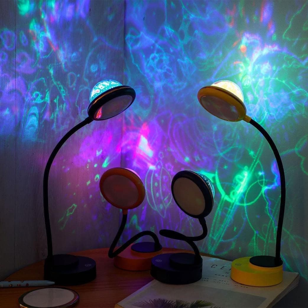Cool and Unique 2 in 1 Study lamp with Night Light Desk lamp Lamp for Kids RoomOfficeStudyChargeable Yellow