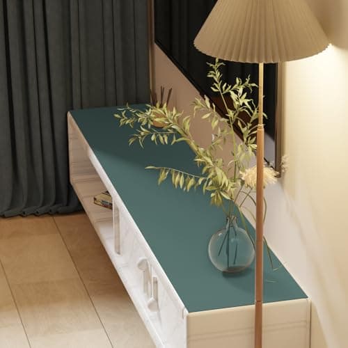 Zinkooat Leather Desk Mat18mm Thick16x60 Inch Desk CoverDesk Protector MatDresser Cover TopFaux Leather Table CoverSide Table CoverOffice Desk CoverOffice Table CoverAqua BlueGray16x60
