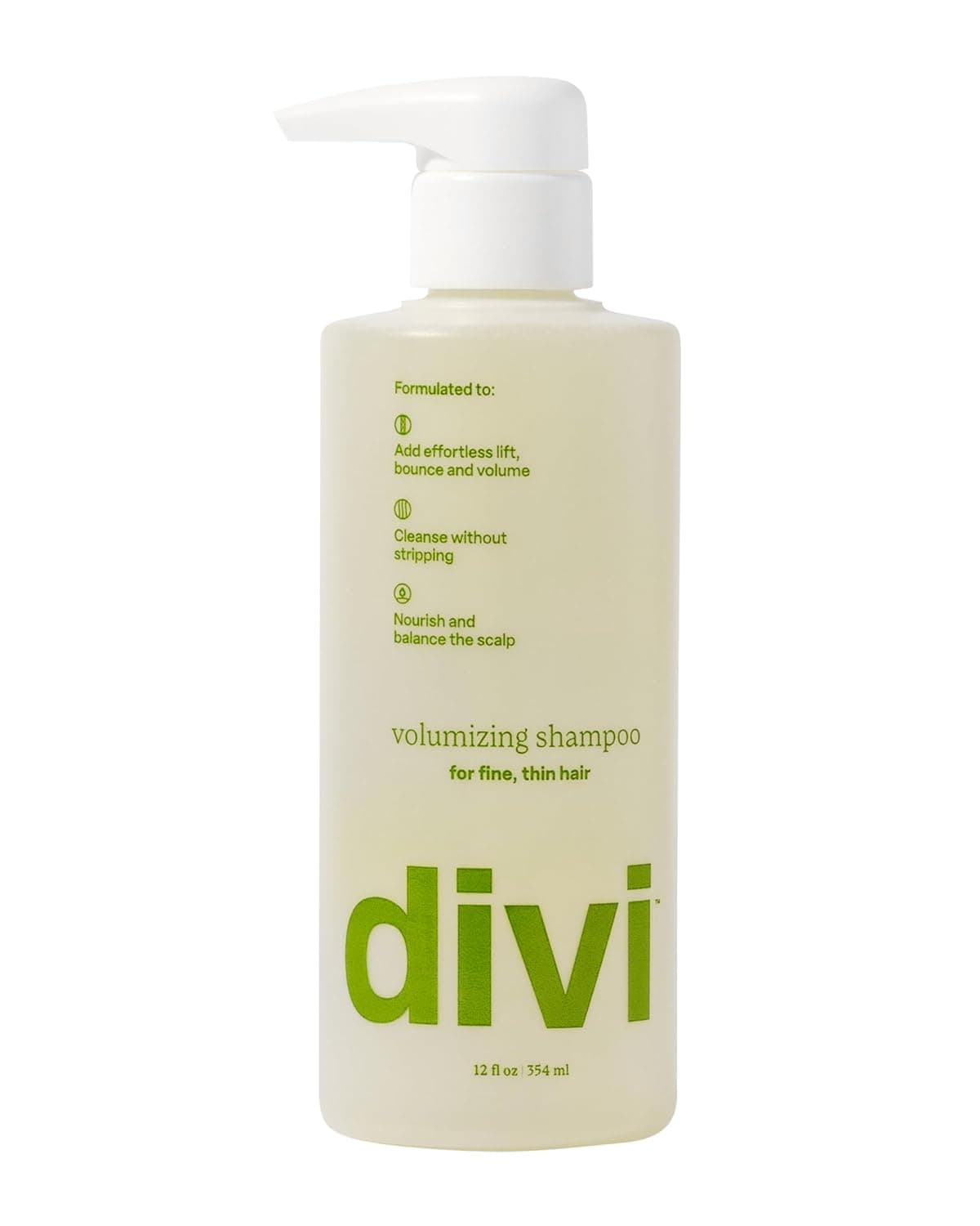 divi Volumizing Shampoo for Women and Men Lightweight Volume Shampoo for Fine Hair Formulated to Cleanse Nourish and Balance the Scalp 12 Fl Oz