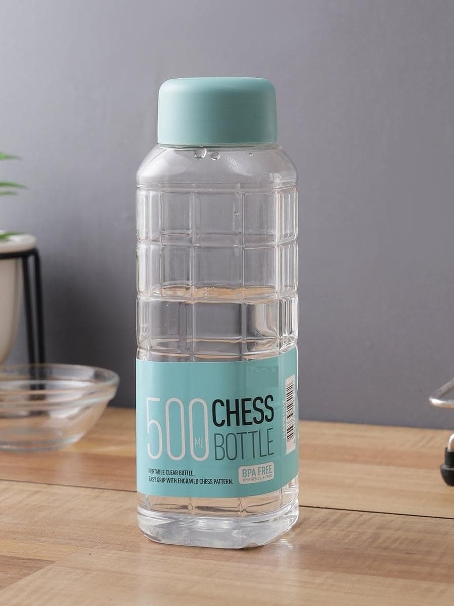 PUTHAK Small Bpa Free Plastic Water Bottle For office and School, Plastic PET Water Bottle For Kids & Adult- Cute Transparent Bottle For Water, Juice, Mojito (Pack Of 1, 500 ml)