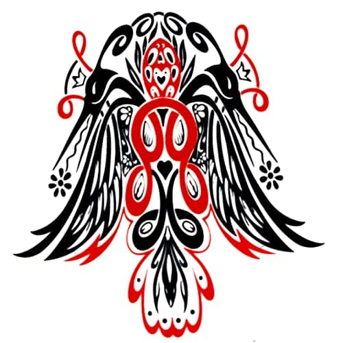 AFH Fashion Desgin Waterproof Black Red Temporary Body Tattoo Stickers for Men and Women