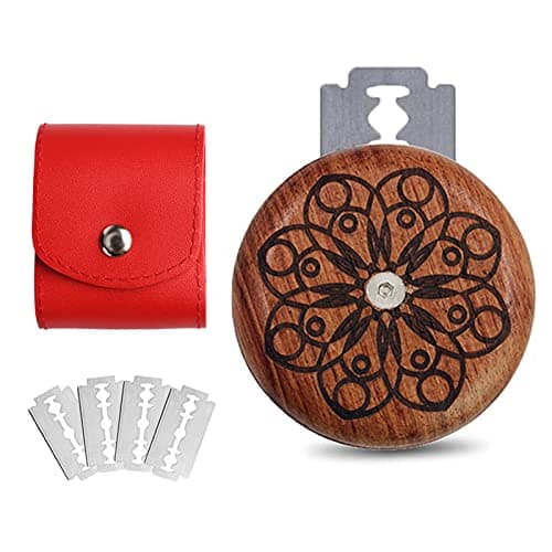 Bread Lame Cutter for Homemade Sourdough Bread Bakers, Slashing Tool Cutting Bread Scoring Knife Razor Cutter, Great Gift for Artisan Bread and Baguette Makers(PU leather case, Bright Red)