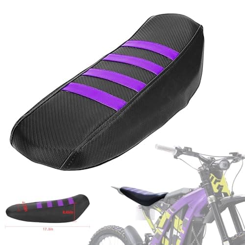IUVWISN Dirt Bike Seat Cover Extended for Luna Float Surron LBX Thicken and Widen Seat Cushion Sur Ron Light Bee X/S Electric Bike Purple,High Elastic Leather