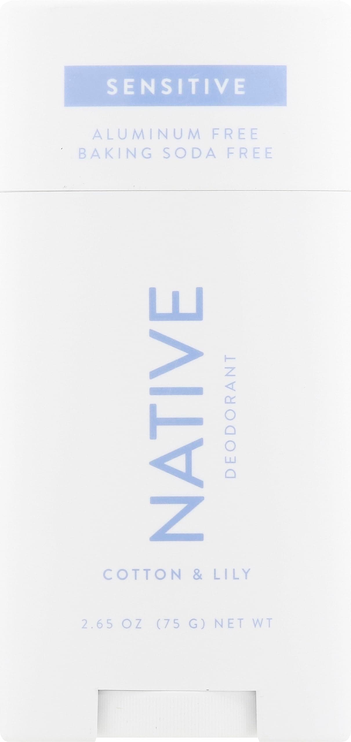Native Sensitive Deodorant Contains Naturally Derived Ingredients 72 Hour Odor Control Deodorant for Women Men Aluminum Free with Baking Soda Coconut Oil and Shea Butter Cotton Lily
