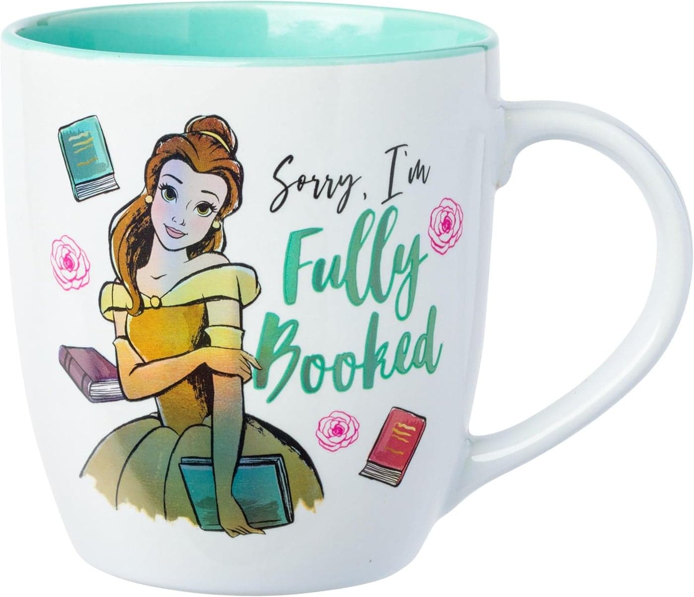 Silver Buffalo Disney Princess Belle Sorry Im fully booked Ceramic Mug 18 Ounces