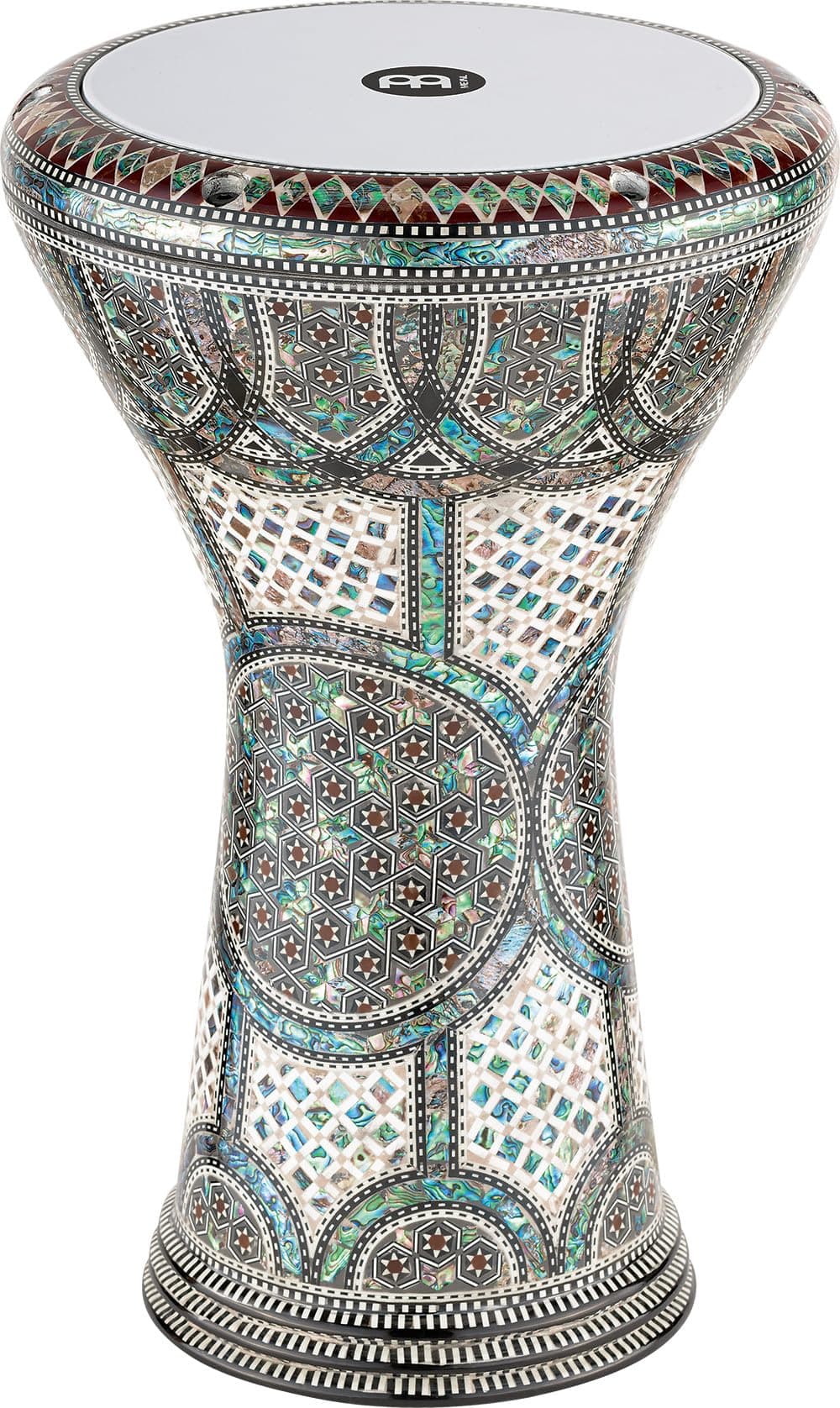 Artisan Edition Doumbek with Cast Aluminum Shell and Mother Of Pearl Inlay — MADE IN EGYPT — 8 3/4" Tunable All-weather Synthetic Head, 2-YEAR WARRANTY