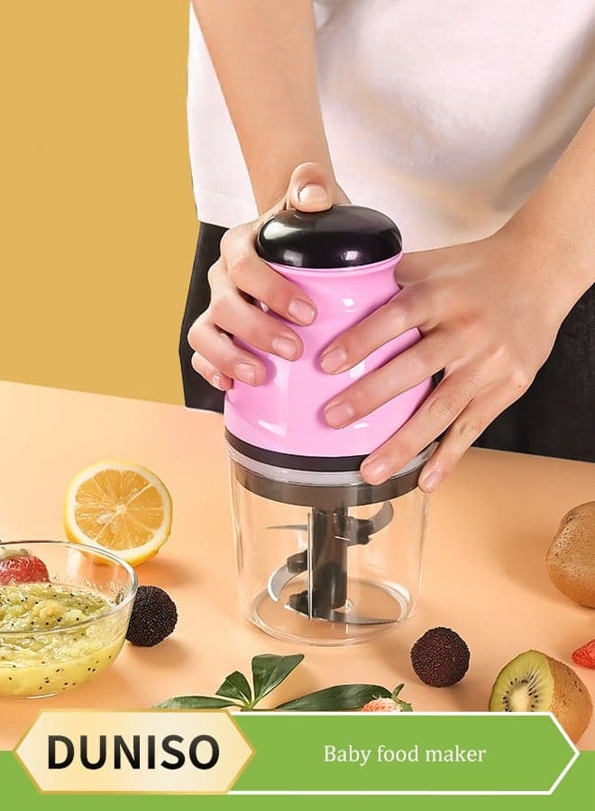 Baby Food Blender, small multifunctional grinder, electric mixer, with stainless steel four bladed blades, 250W, 600ml, 25 * 11cm