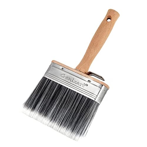 Genixart Deck Stain & Sealer Block Paint Brush - 5 inch Big Fence Stain Brush for Wood - Large Masonry Paintbrush - Wide Limewash Brushes for Brick Concrete Walls