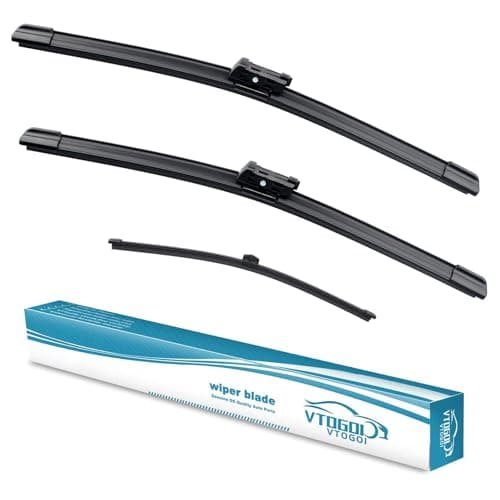 VTOGOI Wiper Blades With Rear Wiper Blades Set For 2016-2023 Q7 2017-2023 SQ7 Automotive Replacement Windshield Wiper Blades, That Meet OEM Quality Easy DIY Install 27"+20"+15" (Set of 3)