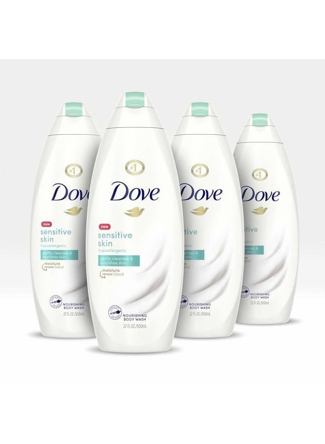 Body Wash, Sensitive Skin, 22 oz, 4 count