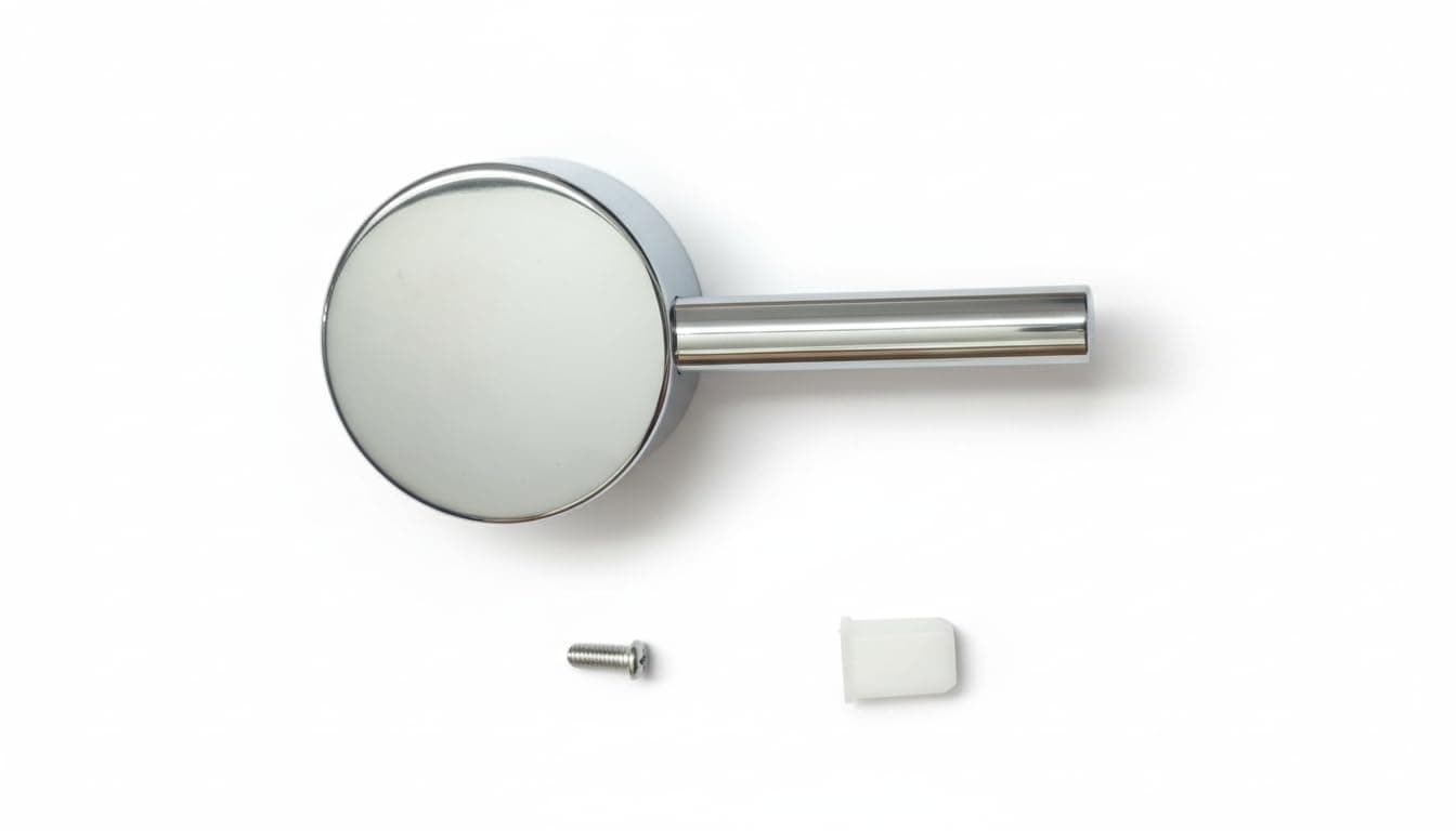 Ausam Diverter Handle for Jaquar 079 | Florentine Chrome Plated Knob Replacement | Zinc Alloy Bathroom Faucet Handle | Concealed Mixer Compatible | Durable & Easy Fit | Silver