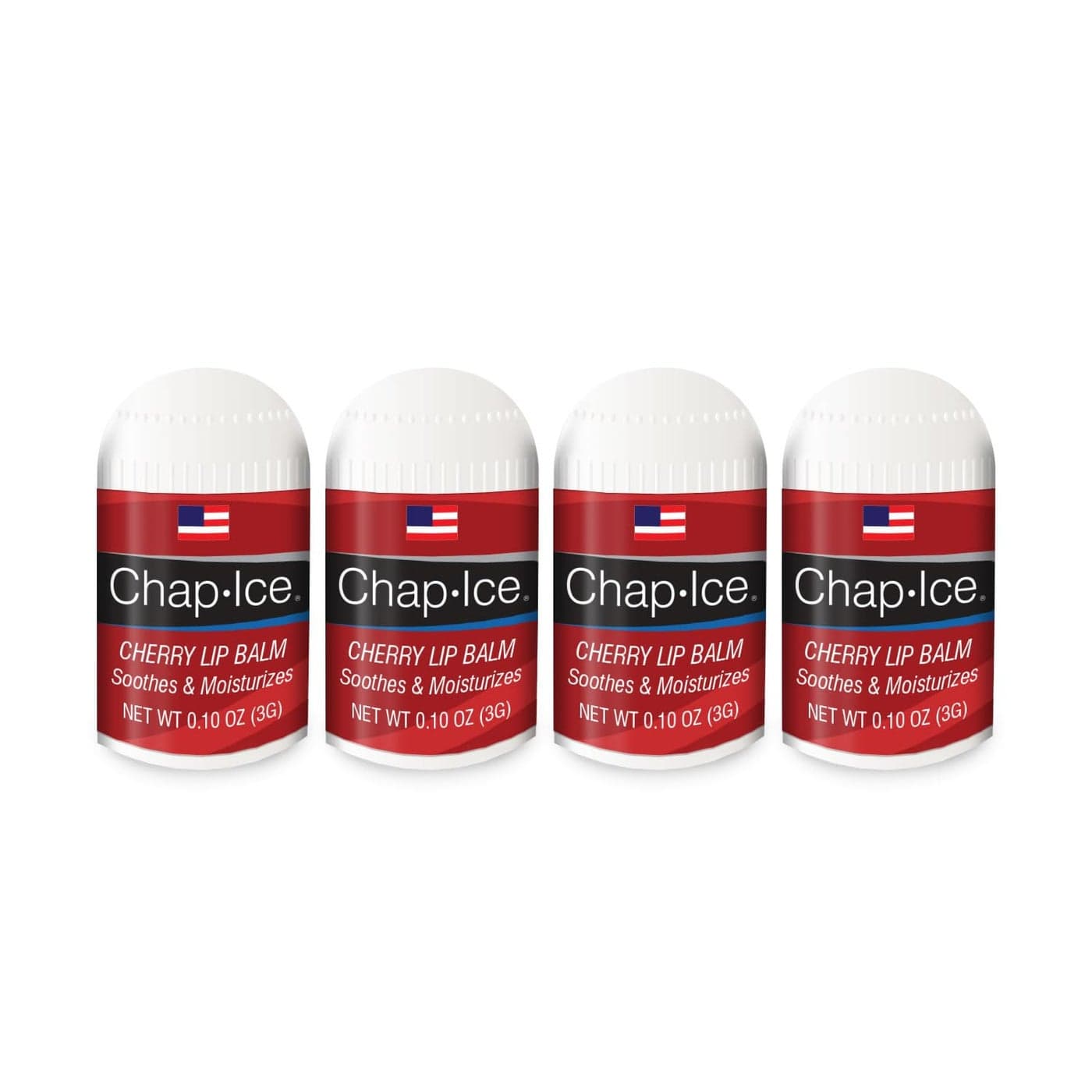 Lot of 4 Oralabs Chap Ice Cherry Lip Balm Mini Cute Bonus Pack
