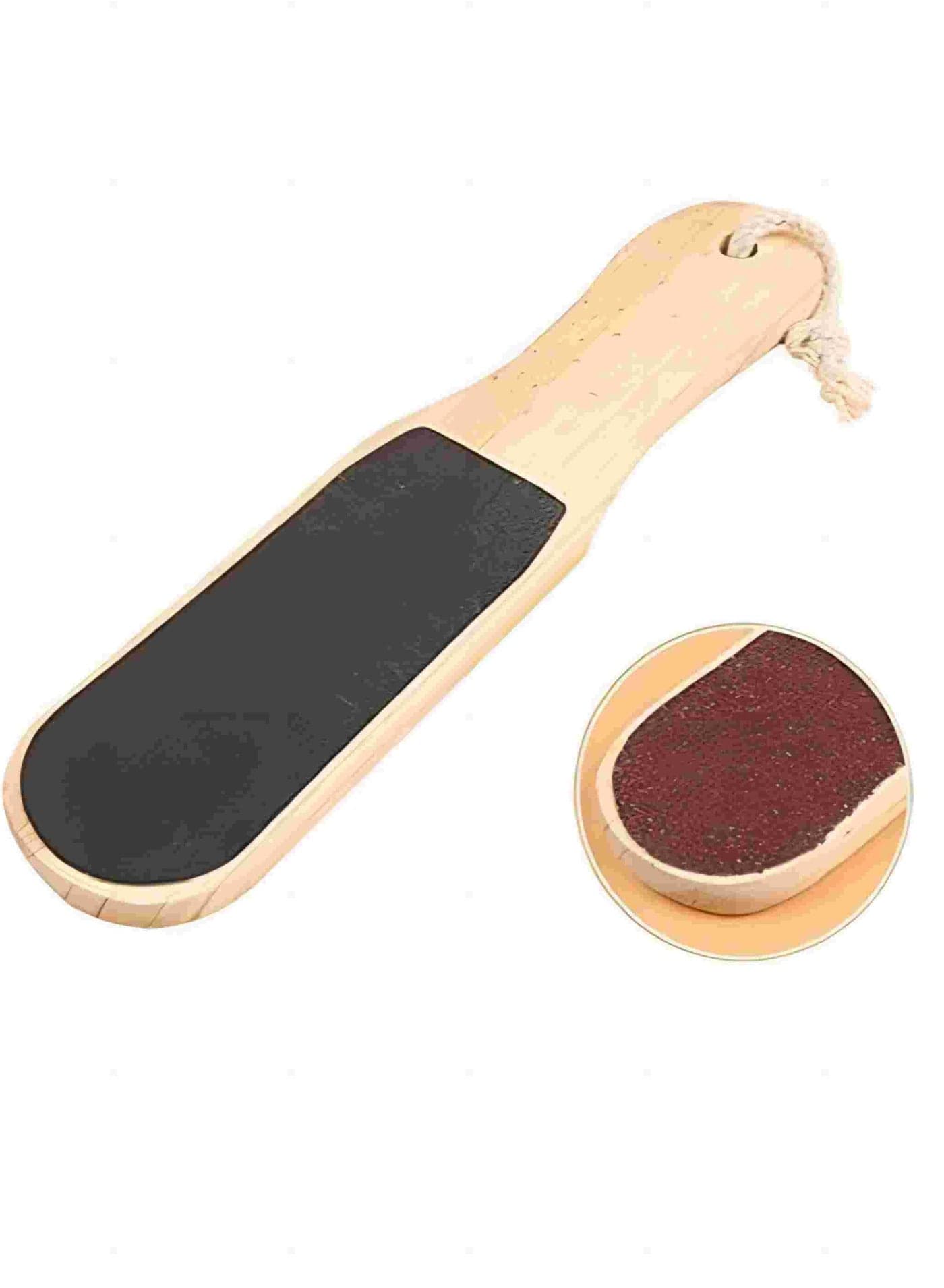Double sided Wood Foot Rasp Dead Skin Callus Remover Foot File Exfoliating Brush Wooden Handle Pedicure Scrubber