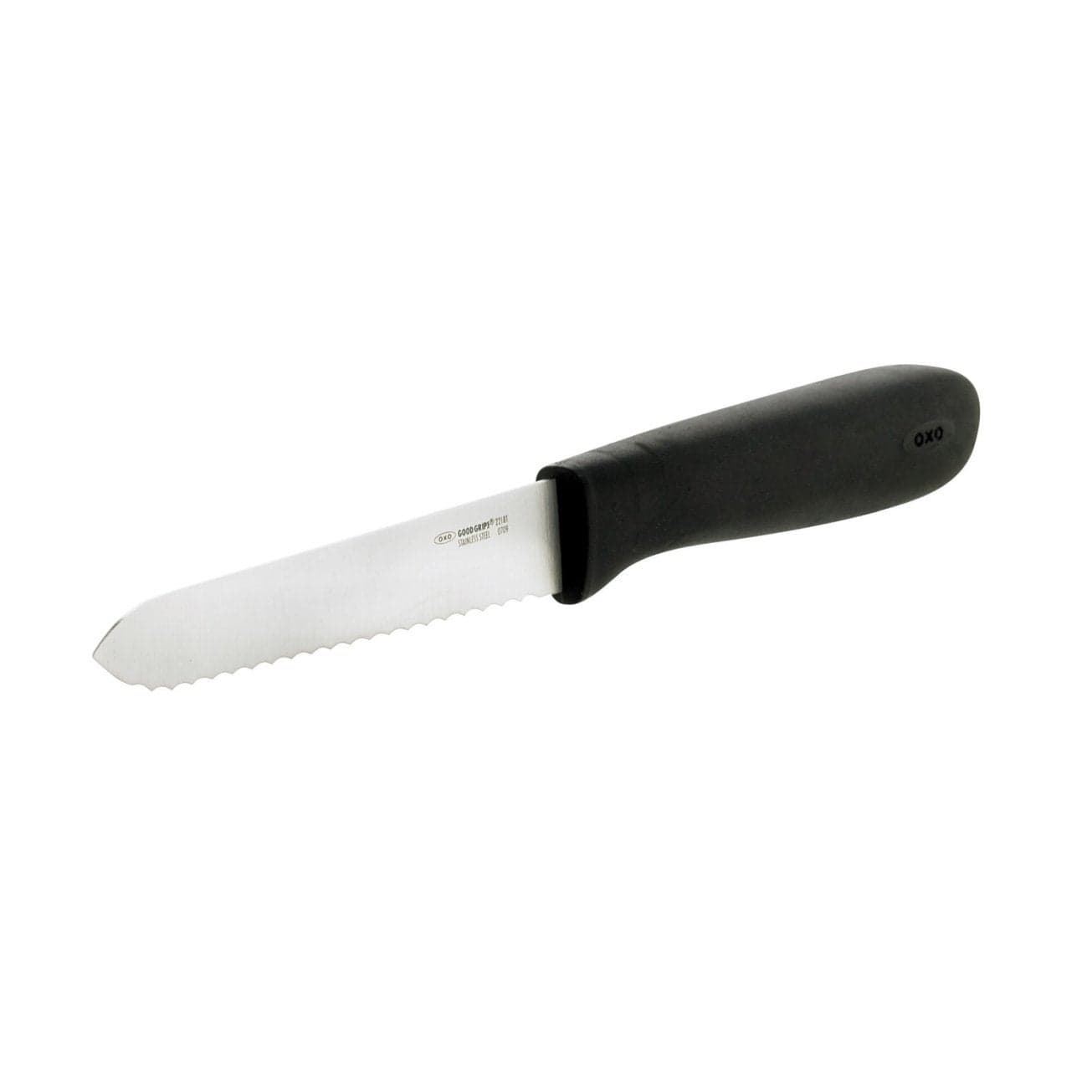 OXO Good Grips 5-in Serrated Utility Knife,Silver/Black