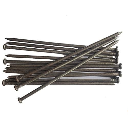 WOCHOLL Landscape Stakes Metal Landscape Edging Anchoring Spikes, 10-Inch Length 25 Count, for Artificial Turf Stakes, Paver Edging, Weed Barrier, Timber, Carpentry, Tent and More