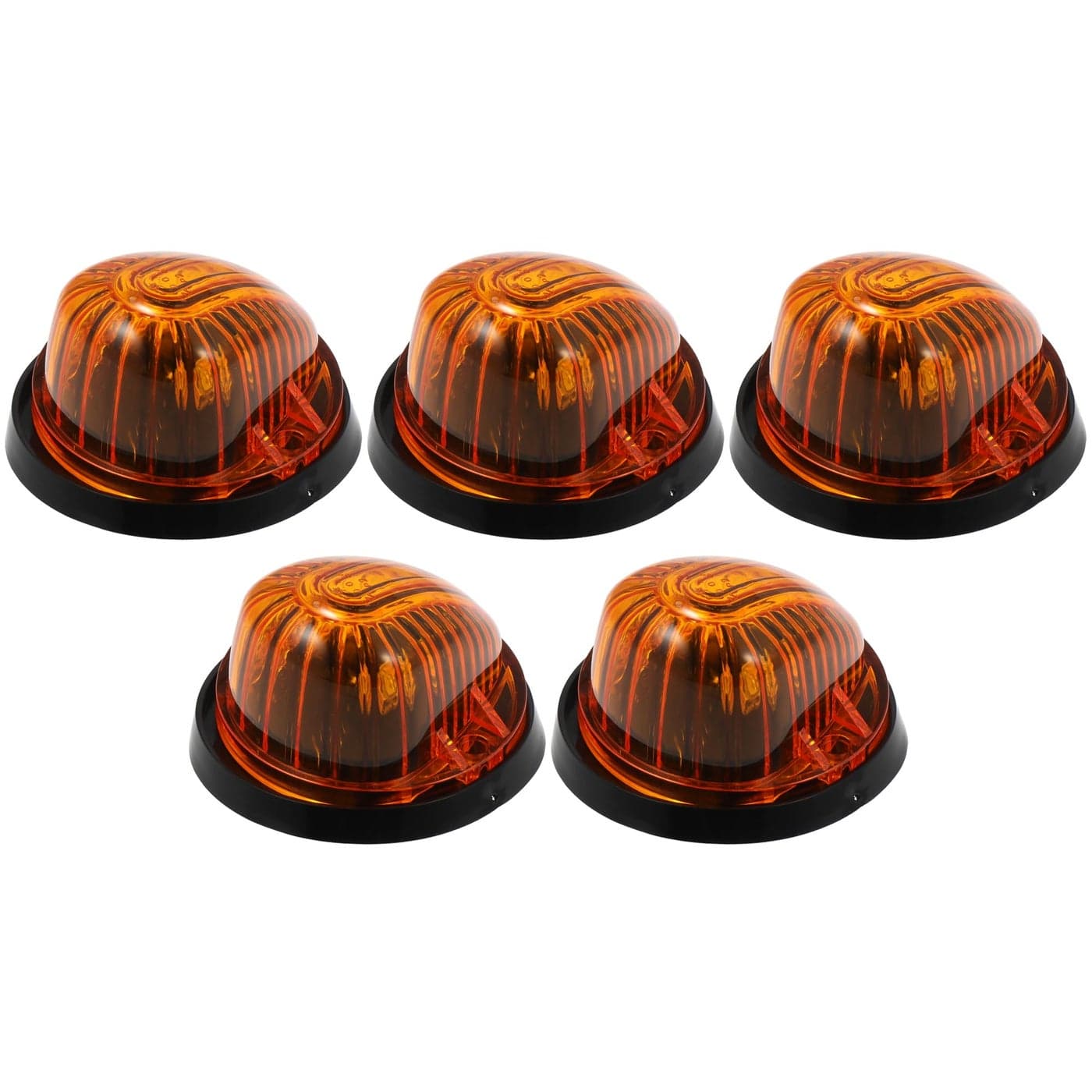 X AUTOHAUX 5pcs Top Cab Marker Light Roof Running Lamps Yollew Covers Lens Yellow LED Light for Chevrolet C30 C20 K30 K20 19771986 for GMC C1500 19791984 1986