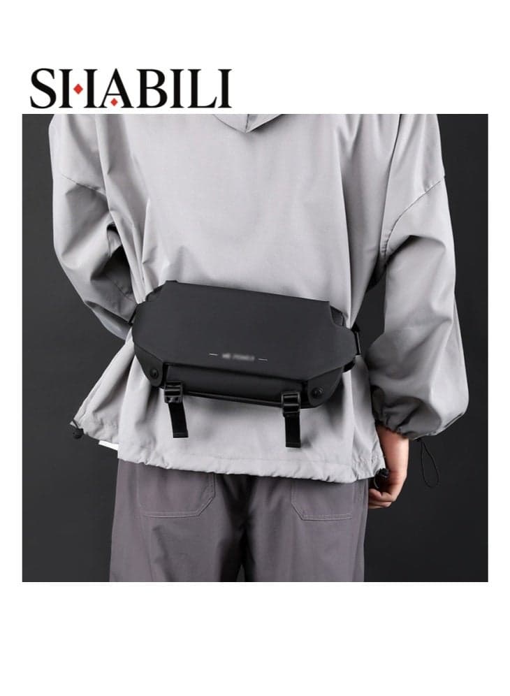 Men's Sports Style Crossbody Bag, Boys Multifunctional Motorcycle Style Sling Bag Chest Bag Riding Bag Hiking Bag, Daily Commuter Side Bag Cycle Bag Phone Bag Gent Bag for Teenager, College Students