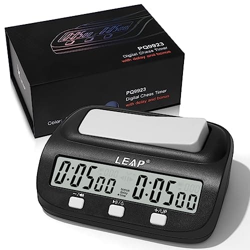 LEAP Chess Clock Digital Chess Timer Professional Chess Clock Timer with Time Bonus and Delay Features Great for Chess IGo Upgraded Model