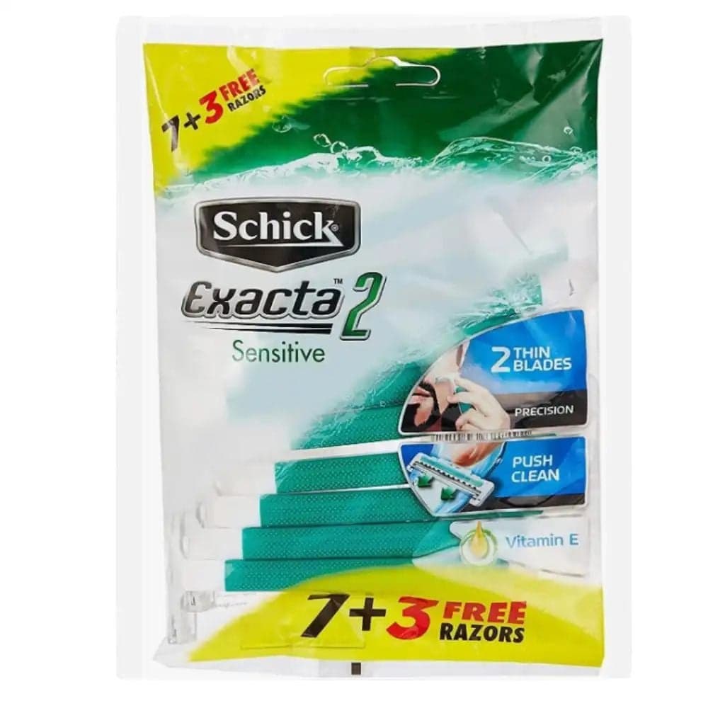 Schick Exacta 2 Sensitive Disposable Razors- Pack of 10