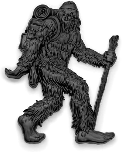 The Sasquatch Bigfoot Car Badge Emblem Car Accessories Universal Matte Black