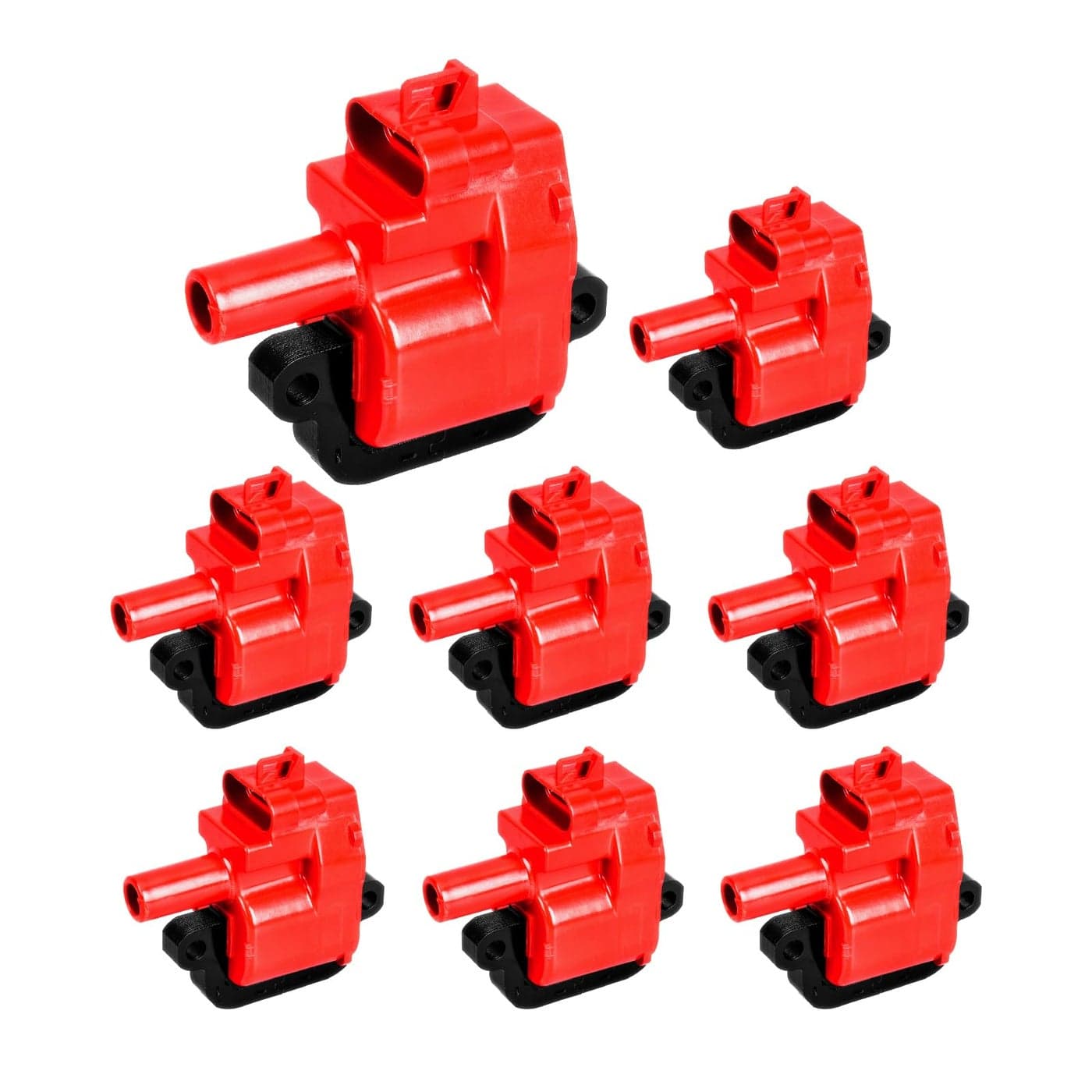 ENA Set of 8 Red Ignition Coil Pack 19972005 Compatible with Chevrolet Chevy Corvette Pickup C3500 Silverado 2500 3500 Sierra Van Yukon GTO V8 57L 72L 74L 81L for UF192 D580 12556450