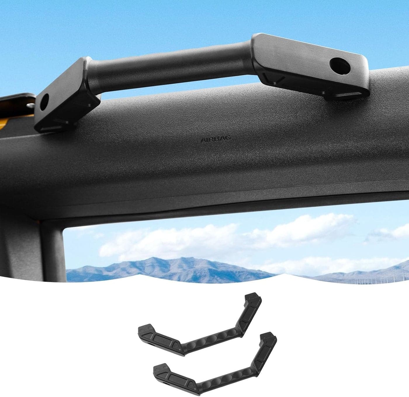 RT-TCZ Front Grab Handles Roll Grip Handle Bar Metal Interior Accessories for Ford Bronco 2021-2023