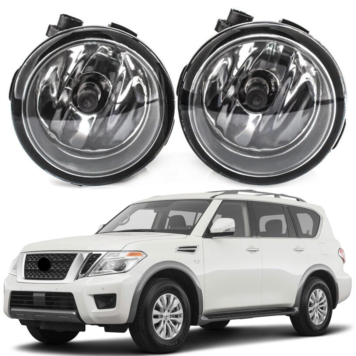 Prefer Warehouse Pair of Front Fog Light Lamp RH LH Compatible With Nissan Armada Exclusive Platinum Reserve Platinum SL SV 20172020 Replaces 261508990B 261508993B 261508998B 261508992B