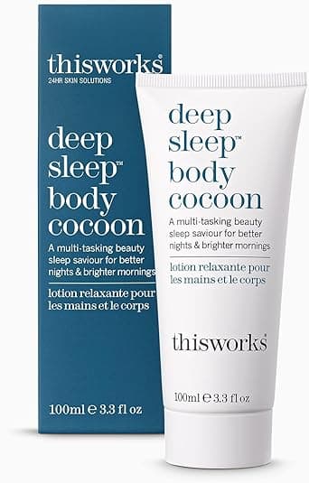 This Works Deep Sleep Body Cocoon 100 ml Body Lotion with Soothing Shea Butter to Support Dry Skin Nourishing Body Moisturiser Infused with Lavender and Camomile Essential Oils for Restful Sleep