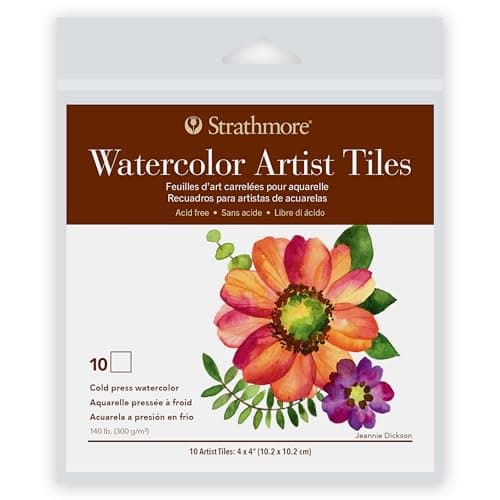 Strathmore Artist Tiles 4"X4" 10/Pkg-Watercolor -62105971