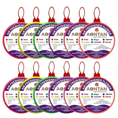 AONTAN ENTERPRISE Air Freshener flower Rose, Lavender, Jasmine, Mogra, lemon, sandal Block bathroom freshener for toilet, Washroom air freshener toilet 60 Gram Each (12 Pcs)