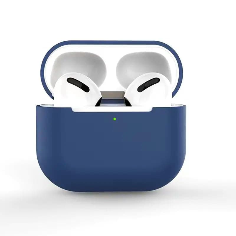Gladiadora® Airpods 4 Cover Silicone Case (2024) Active Noise Cancellation (ANC) with Keychain Protective Case (Navy Blue)