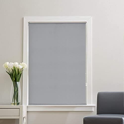 Deco Window 100% Blackout Roller Blinds for Windows (52 Inch W X 84 Inch H, Mineral Gray) Sun, UV Protection & Glare Resistant for Home & Office