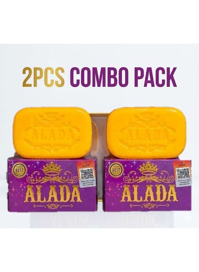 Alada Soap 2PCS COMBO PACK - Whitening Face & Body Bar Soap for Brightening & Even Skin Tone 160g*2