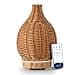 Boho Essential Oil Diffuser for Home Rattan Weaving with Remote Control 100mL 7 Changing Color Lights Ultrasonic Aroma Humidifier Noiseless AutoOff Sleep Mode for Bedroom Office Workout