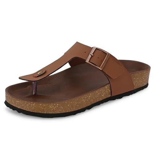 Centrino Sandals for Men | Berkin-Style Slip-On Casual Sandal with Open Toe Design | Comfortable PU Footbed, Arch Support & Lightweight On-Grip Sole for Outdoor Wear (7314)