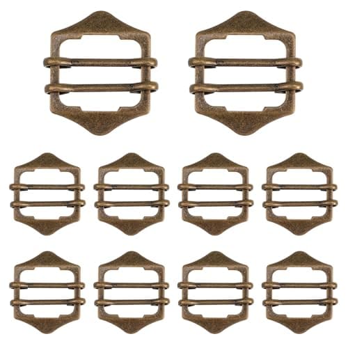 EXCEART Vest Buckle Slide Adjuster Clasp 10Pcs Metal Adjustable Webbing Strap Release Suit Vest Buckle Metal Zinc Alloy Slider