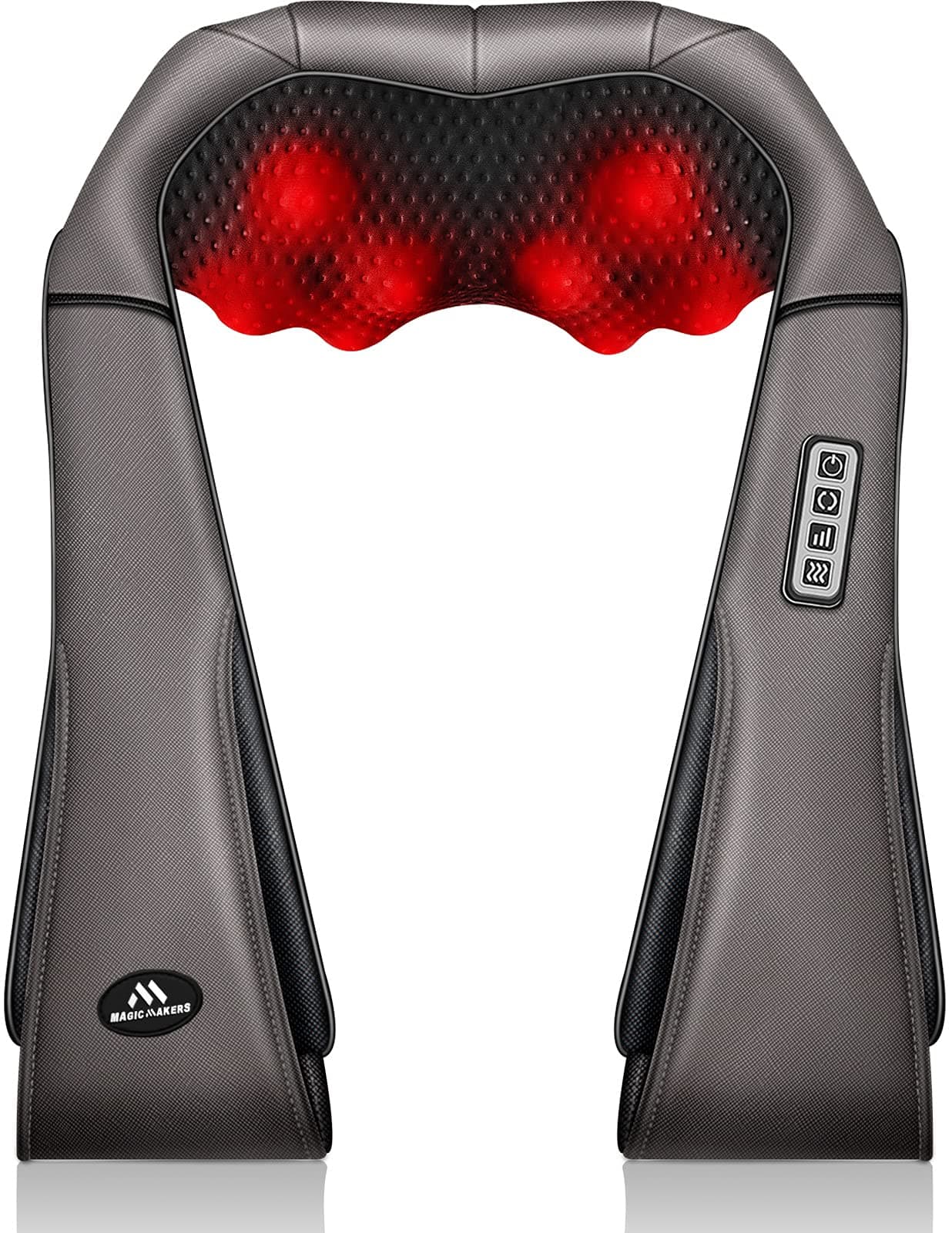 MagicMakers Neck Massager with Heat Gifts for Women Men Dad Mom Family Friend Mothers Day Fathers Day Christmas Shiatsu Kneading Back Massager for Shoulder Pain Relief Muscle Soreness