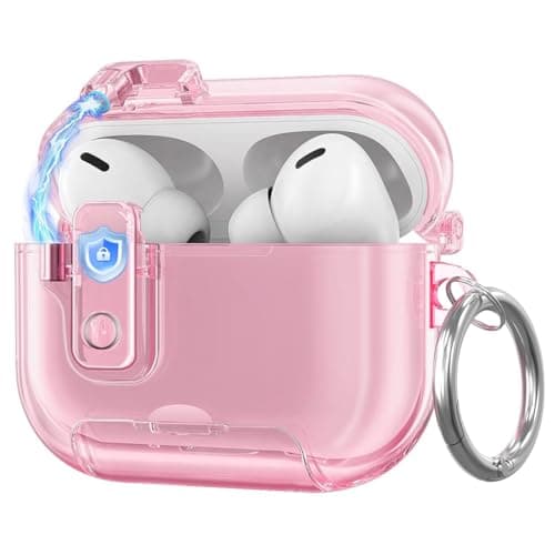 ZORBES® Compatible with Airpods Pro 3 case, Silicone Earbud Charging Case Cover for Apple AirPods Pro 3, Anti-Scratch Protective Skin Cover with Carabiner, Pink