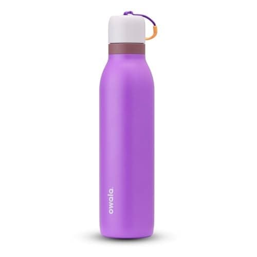 Owala FreeSip Twist Insulated Stainless Steel Water Bottle with Straw for Sports and Travel, BPA-Free, 24-oz, Purple/Purple (California Grapevine)