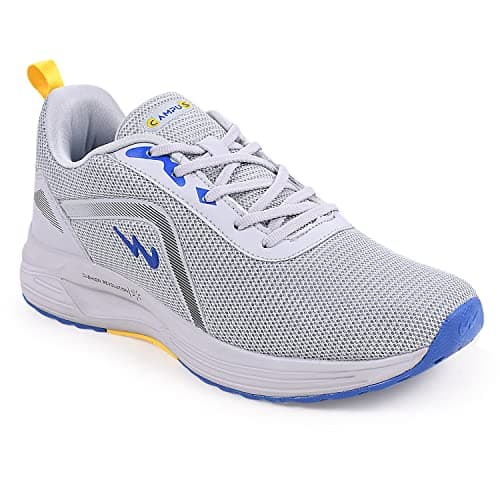 Campus Men's Camp-Glacier Running Shoes L.Gry/YLO - 7UK/India