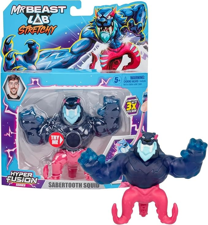 MRBEAST LAB S3 W1 STRETCHY HERO SABERTOOTH SQUID