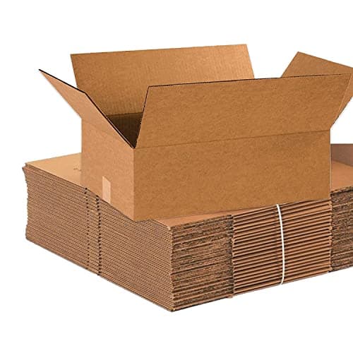 BOX USA Shipping Boxes Flat 18L x 12W x 6H 25Pack Corrugated Cardboard Box for Packing Moving and Storage