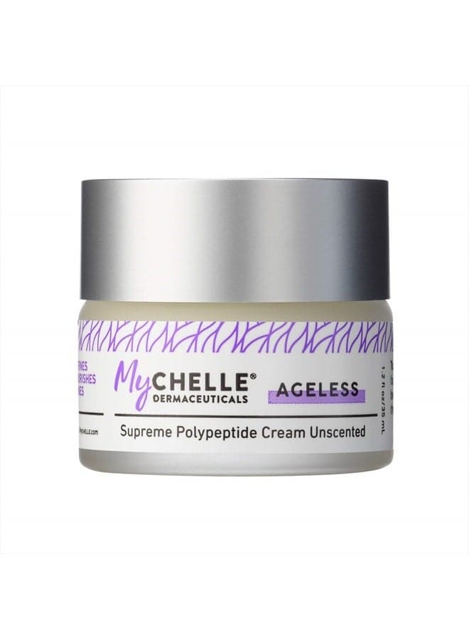 MyCHELLE Dermaceuticals Supreme Polypeptide Cream Unscented (1.2 Fl Oz) - Anti-Aging Cream with Powerful Peptides, Help Lift & Revive Skin, Help to Reduce the Appearance of Fine Lines and Wrinkles