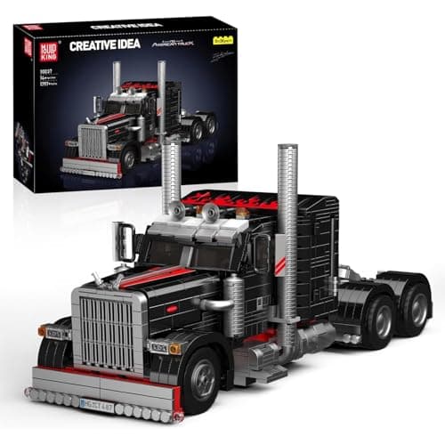 Mould King 10037 Semi Truck Building Set Flatbed Truck Toy with 10 Wheels Collectible Car Model to Build and Display Creative Gift for Adult 1797 Pieces