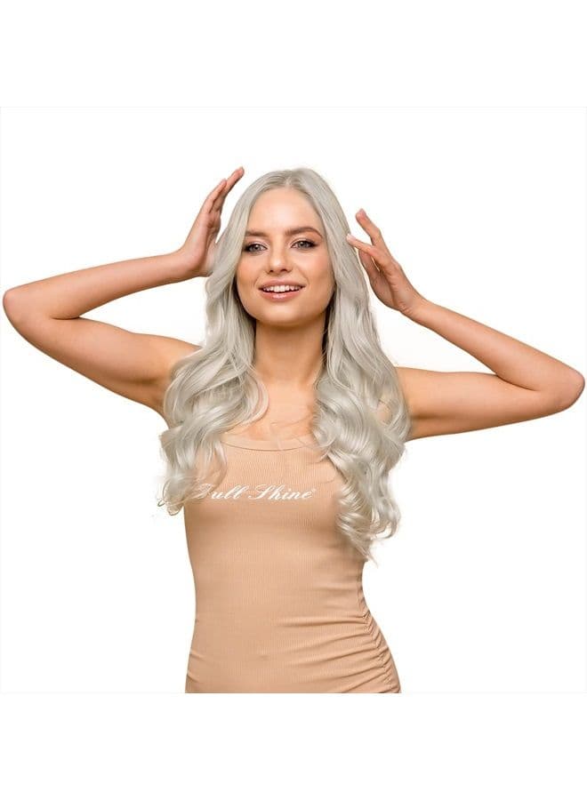 Blonde Tape in Hair Extensions 20 Inch Real Human Hair Tape in Extensions Color 1000 Ice Blonde Adhesive Hair Extension 40 Pcs 100 Gram Double Sided Tape Hair for Women